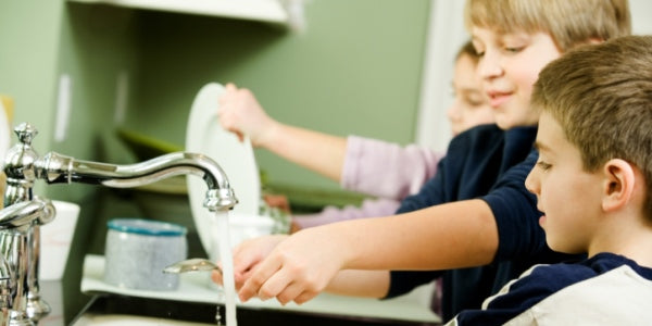 Children washing dishes,kids chore charts allowance pay ,Children washing dishes
