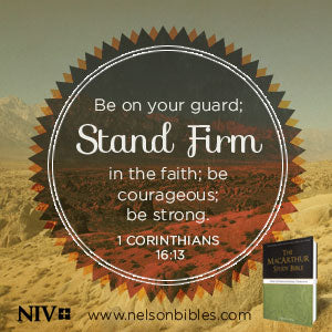 Be on your guard stand firm in the faith