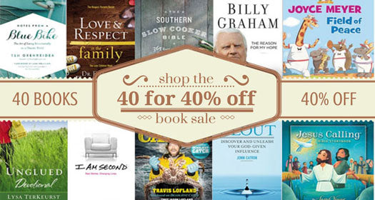 40 Books For 40% Off!
