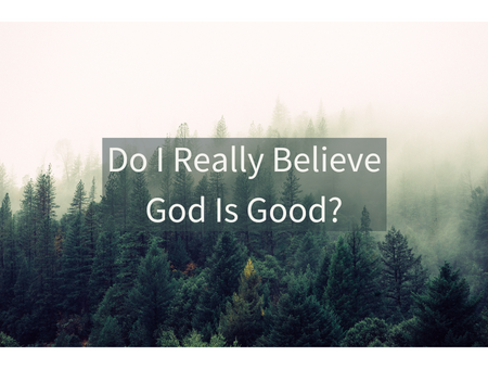 Do I Really Believe God Is Good?