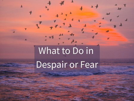 What to Do in Despair or Fear