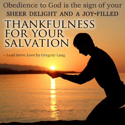 Obedience to God is the sign of sheer delight and a joy-filled thankfulness for your salvation.,book cover