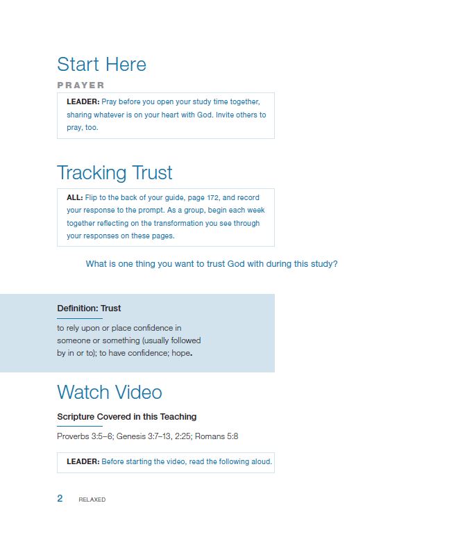 Relaxed Bible Study Guide plus Streaming Video: Letting Go of Self-Reliance and Trusting God