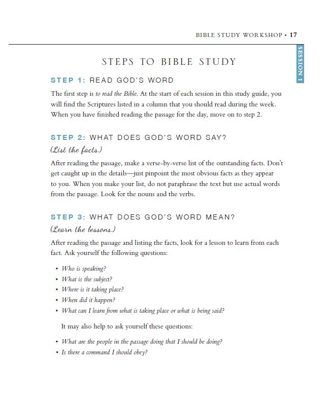 Steps to Bible Study