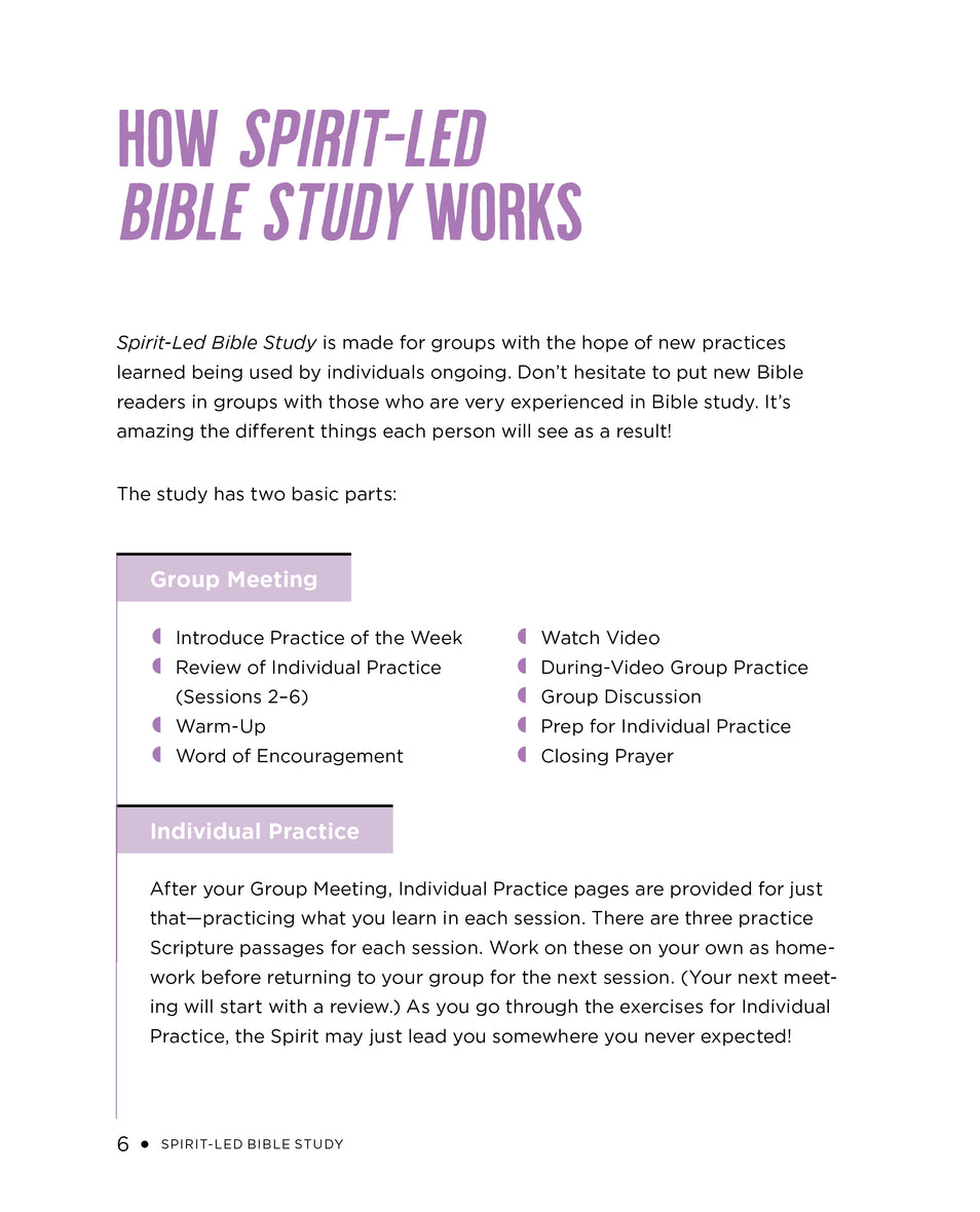 Spirit-Led Bible Study Workbook plus Streaming Video: Six Practices to Bring the Bible to Life