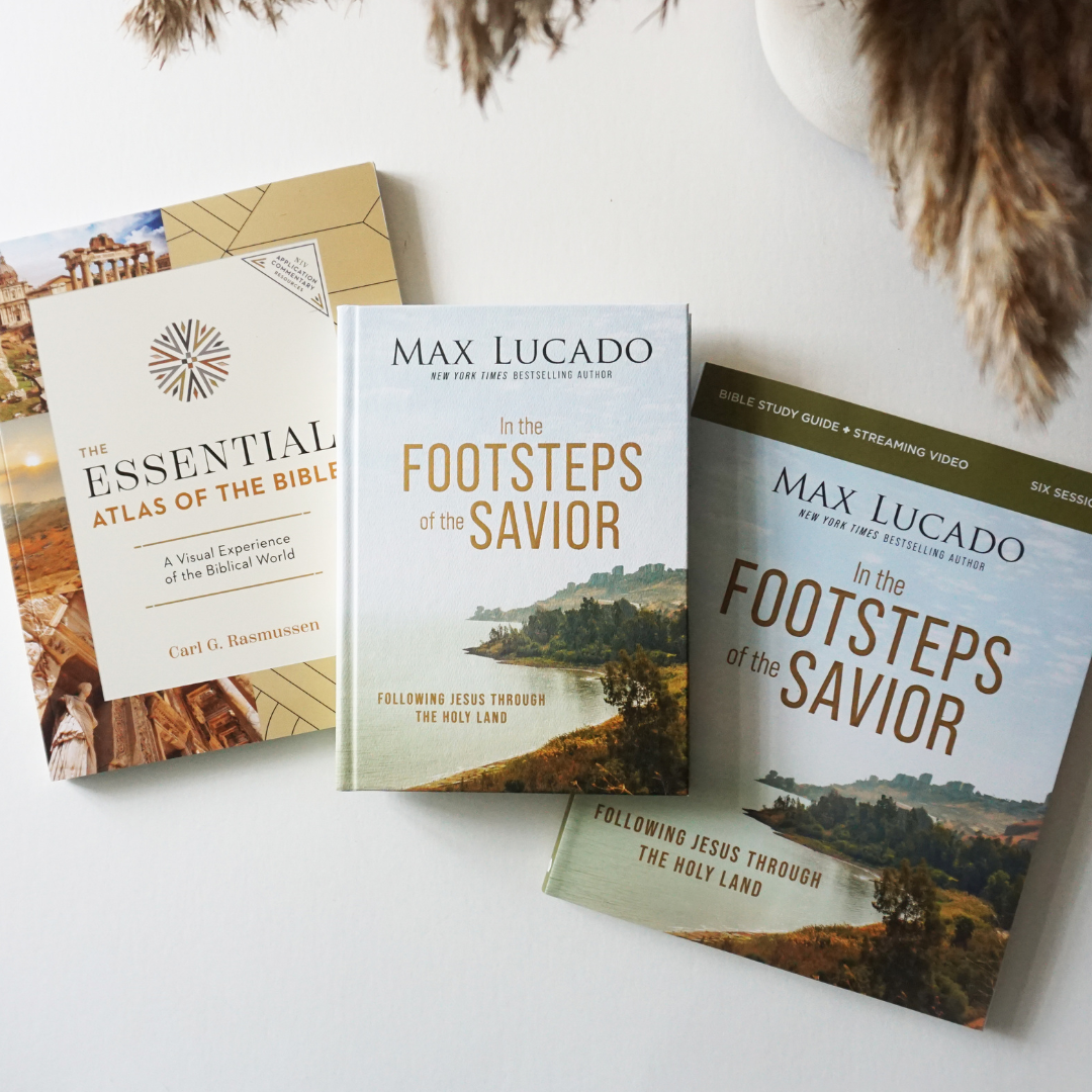 In the Footsteps of the Savior Study Guide + Book + Atlas Premium Bundle