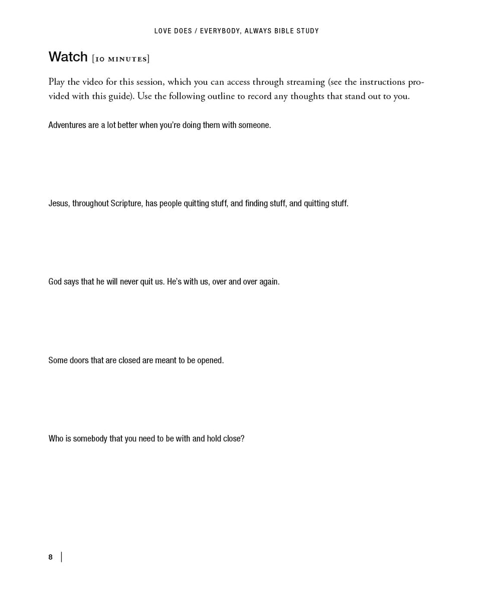 Love Does/Everybody Always 2-in-1 Bible Study Guide plus Streaming Video: Discover a Secretly Incredible Life and Become Love in a World Full of Difficult People