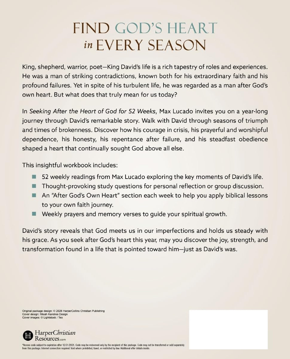 Seeking After the Heart of God for 52 Weeks: A Bible Study on the Life of David