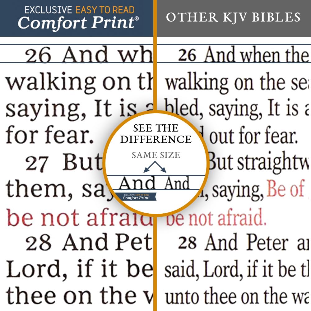 KJV Giant Print End-of-Verse Reference Bible, Red Letter, Comfort Print