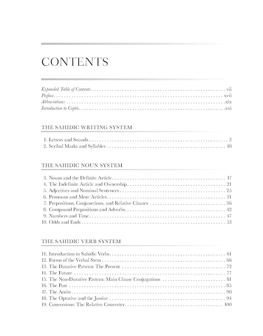 Basics of Sahidic Coptic: A Complete Grammar with Exercises, Readings, and Lexicon