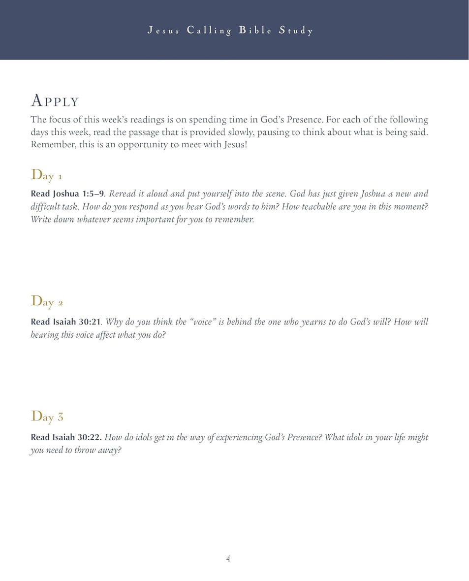 Jesus Calling 52-Week Bible Study: Experience the Presence of God