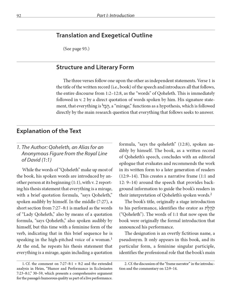 Ecclesiastes: A Discourse Analysis of the Hebrew Bible