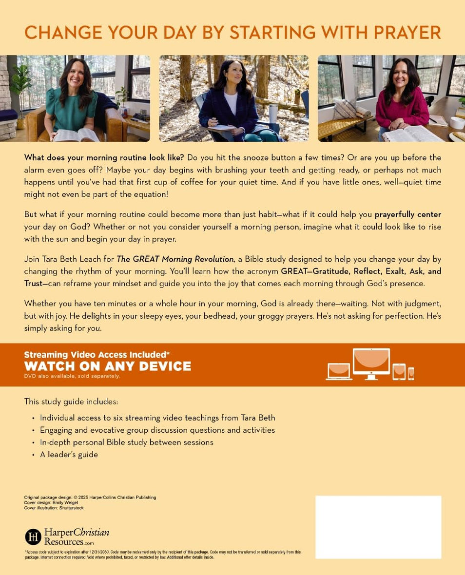 The GREAT Morning Revolution Bible Study Guide plus Streaming Video: Discover a Rhythm of Prayer to Begin Each Day