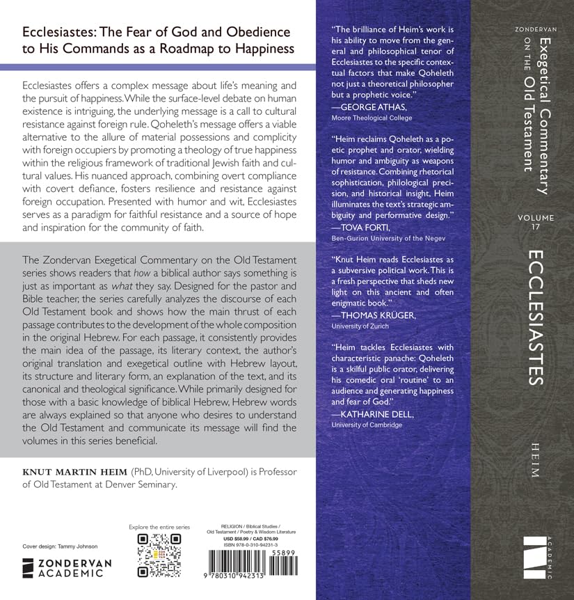 Ecclesiastes: A Discourse Analysis of the Hebrew Bible
