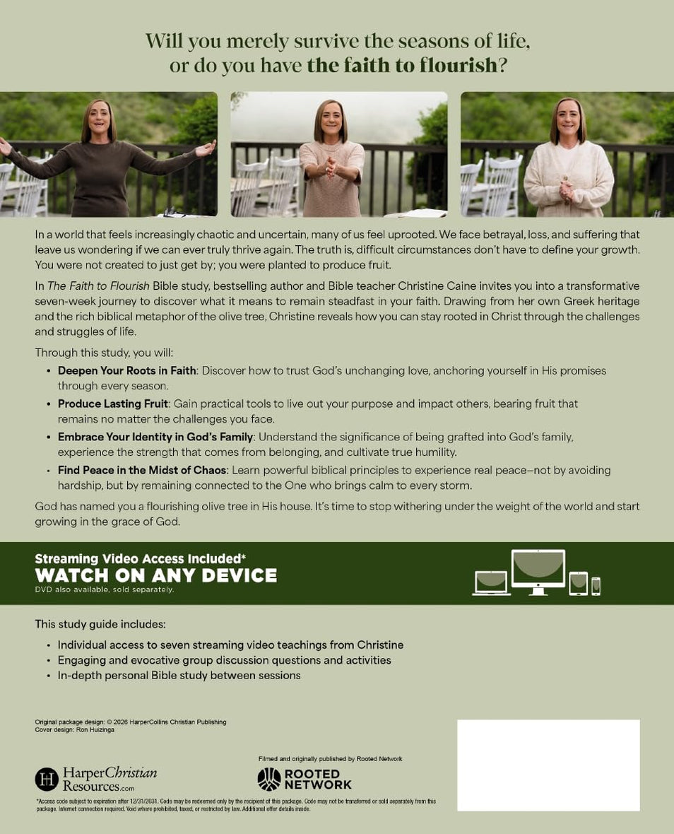 The Faith to Flourish Bible Study Guide plus Streaming Video: Bible Lessons from the Olive Tree for a Rooted, Resilient, and Fruitful Life