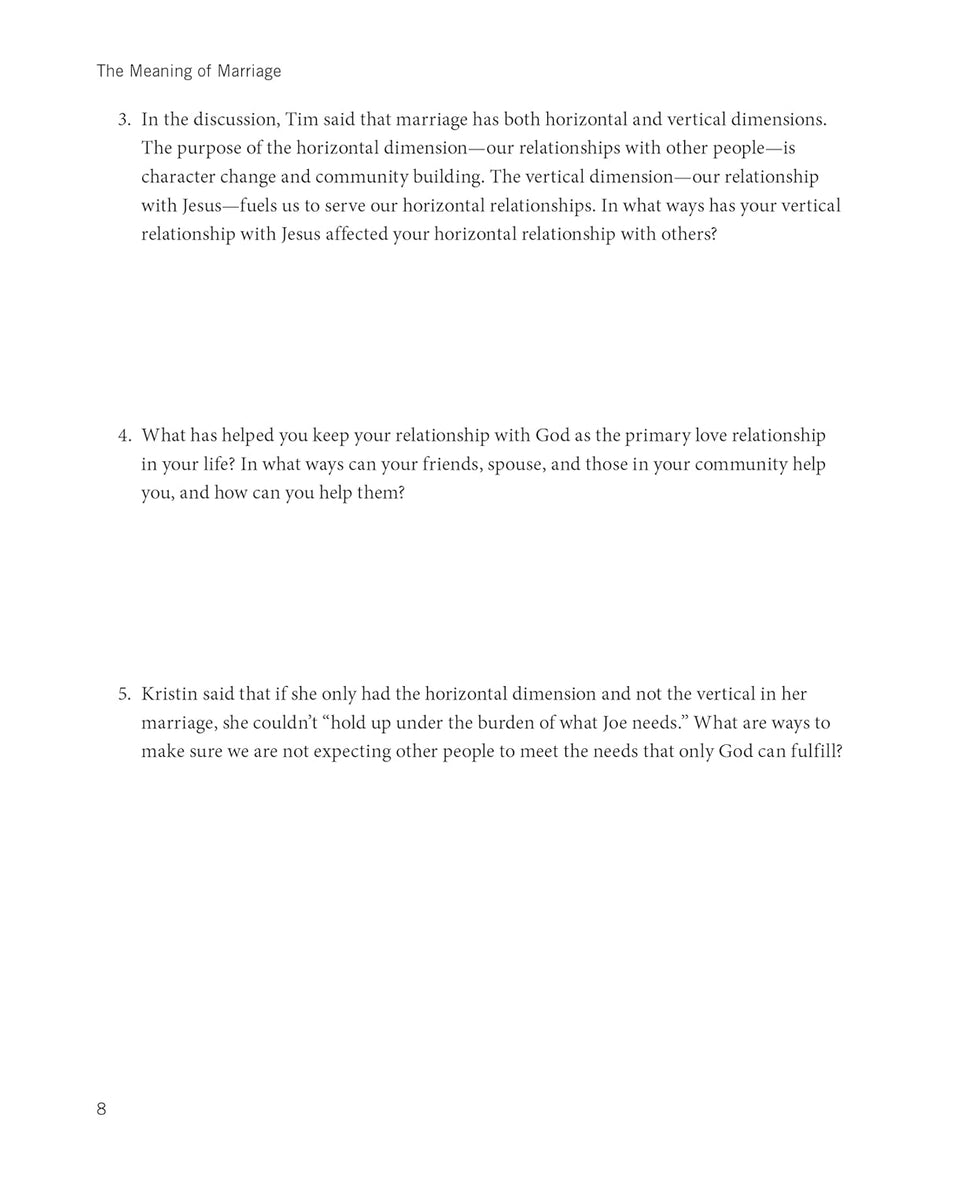 The Meaning of Marriage Bible Study Guide plus Streaming Video, Updated Edition: A Vision for Married and Single People