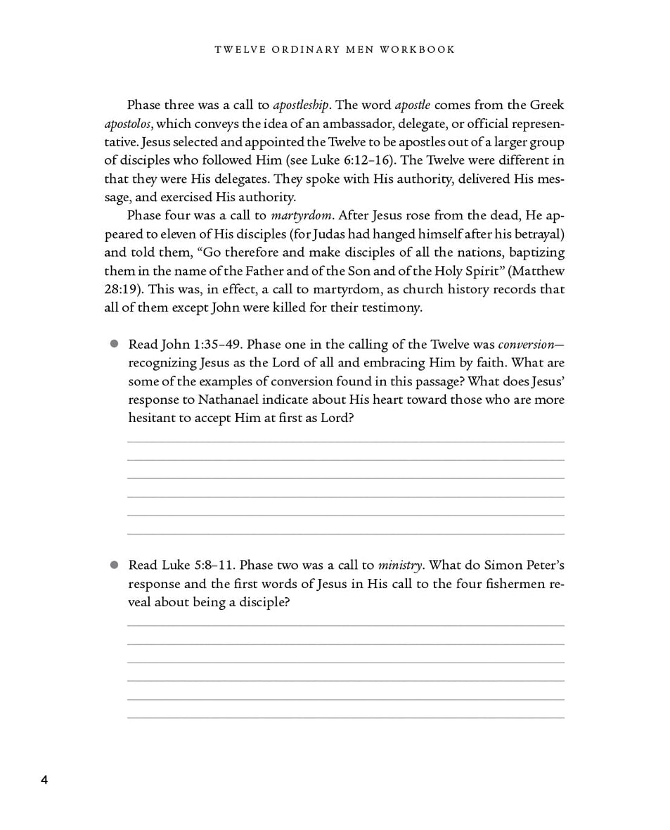Twelve Ordinary Men Workbook, Revised and Updated: How Jesus Shaped His Disciples for Greatness and What He Wants to Do with You