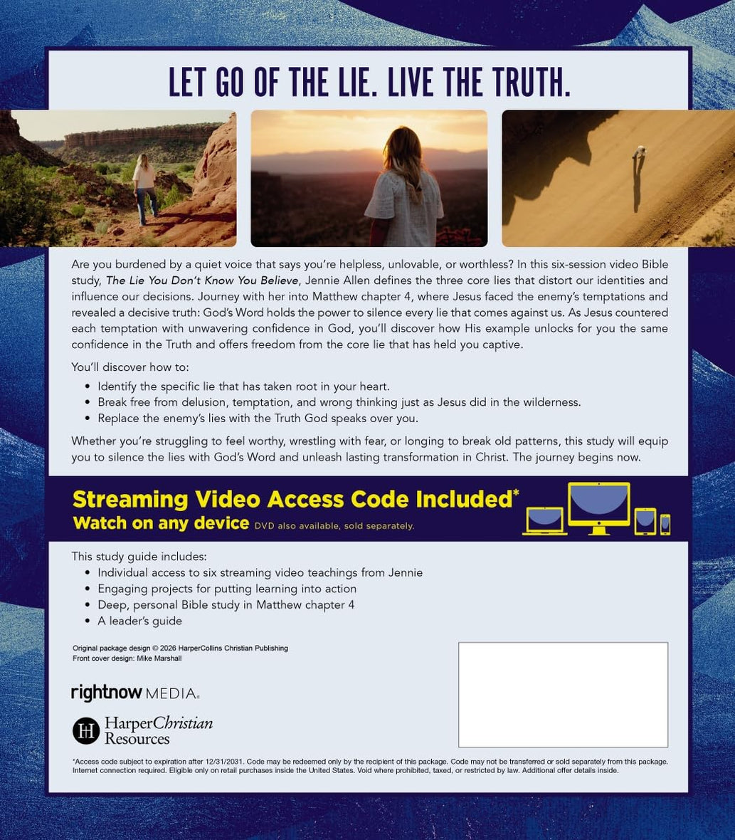The Lie You Don't Know You Believe Study Guide + Book Essentials Bundle