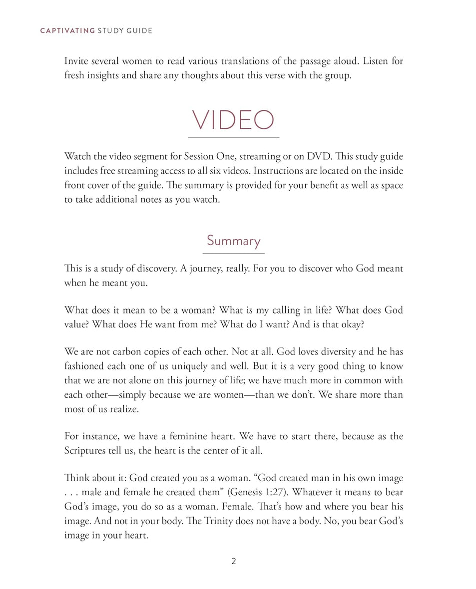 Captivating Bible Study Guide plus Streaming Video, Updated Edition: Unveiling the Mystery of a Woman's Soul