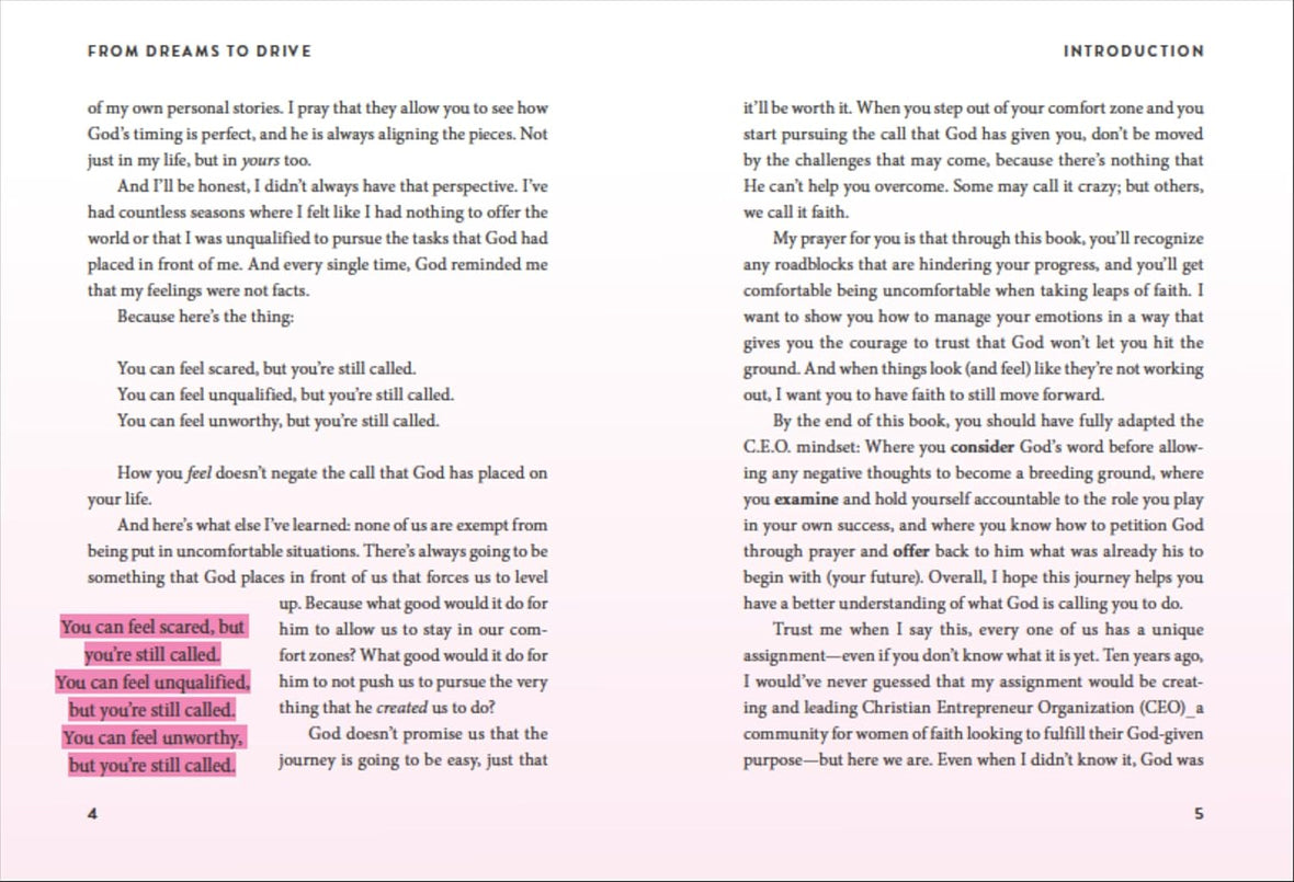 From Dreams to Drive: Trust God’s plan, Embrace Your Gifts, and Walk in Purpose
