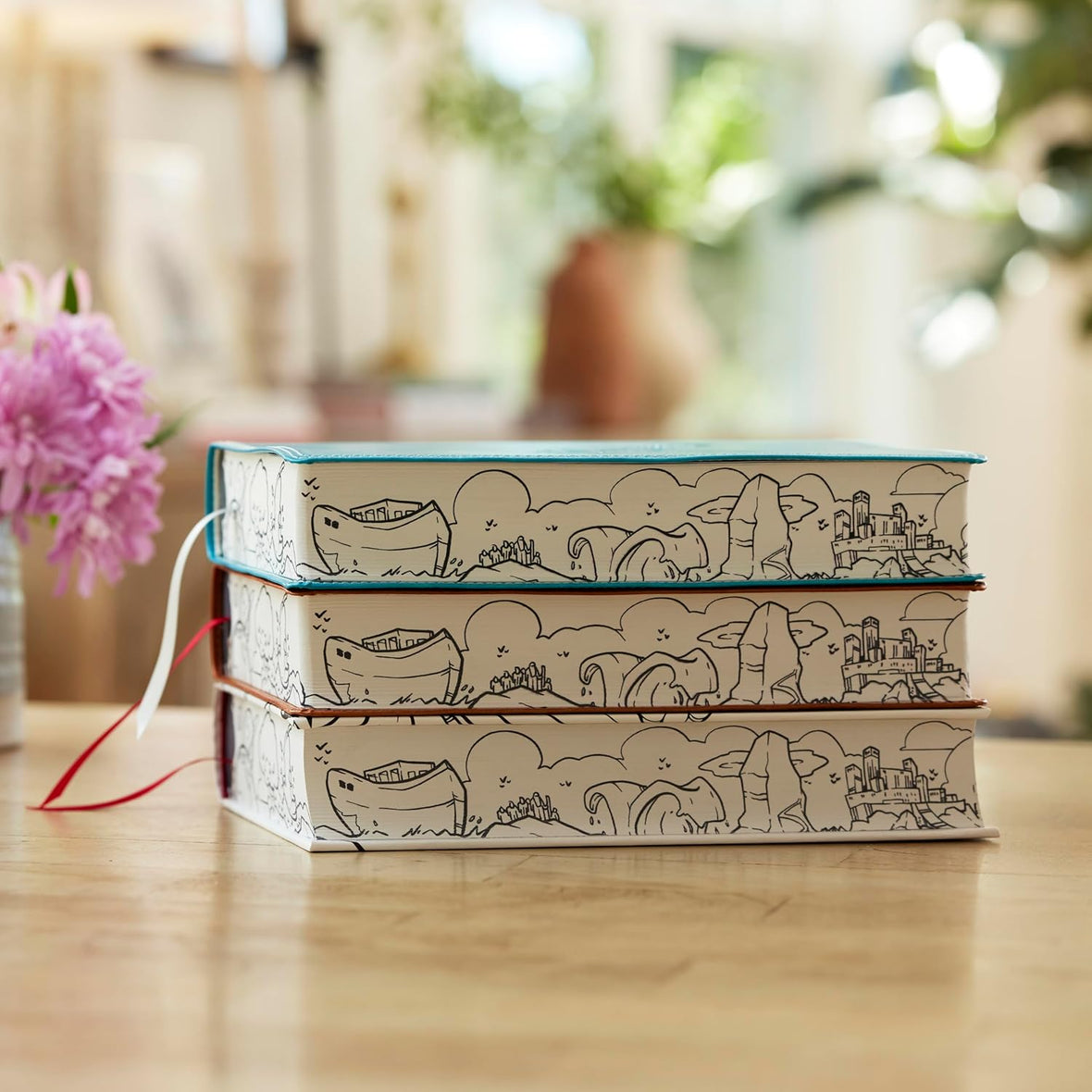 The Sketchbook Bible: The Complete Bible with Hundreds of Illustrations (NKJV, Red Letter, Comfort Print)
