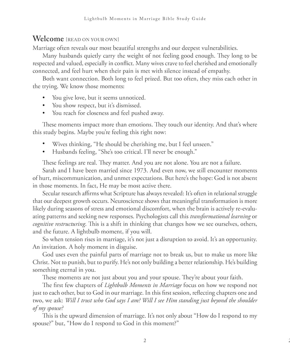 Lightbulb Moments in Marriage Bible Study Guide plus Streaming Video: 12 Biblical Perspectives for Successful and Satisfied Couples