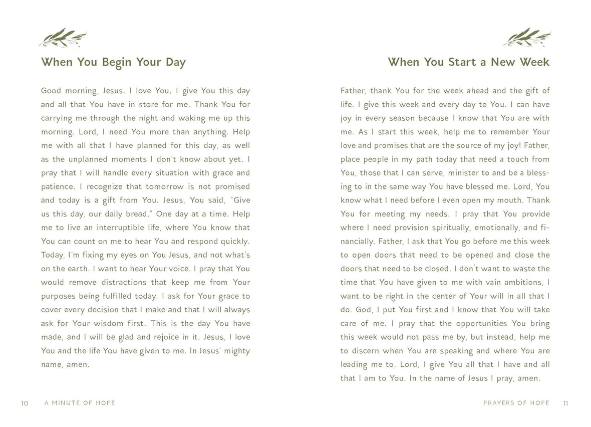 A Minute of Hope: 100 Prayers for Staying Steadfast Through Challenges and Change