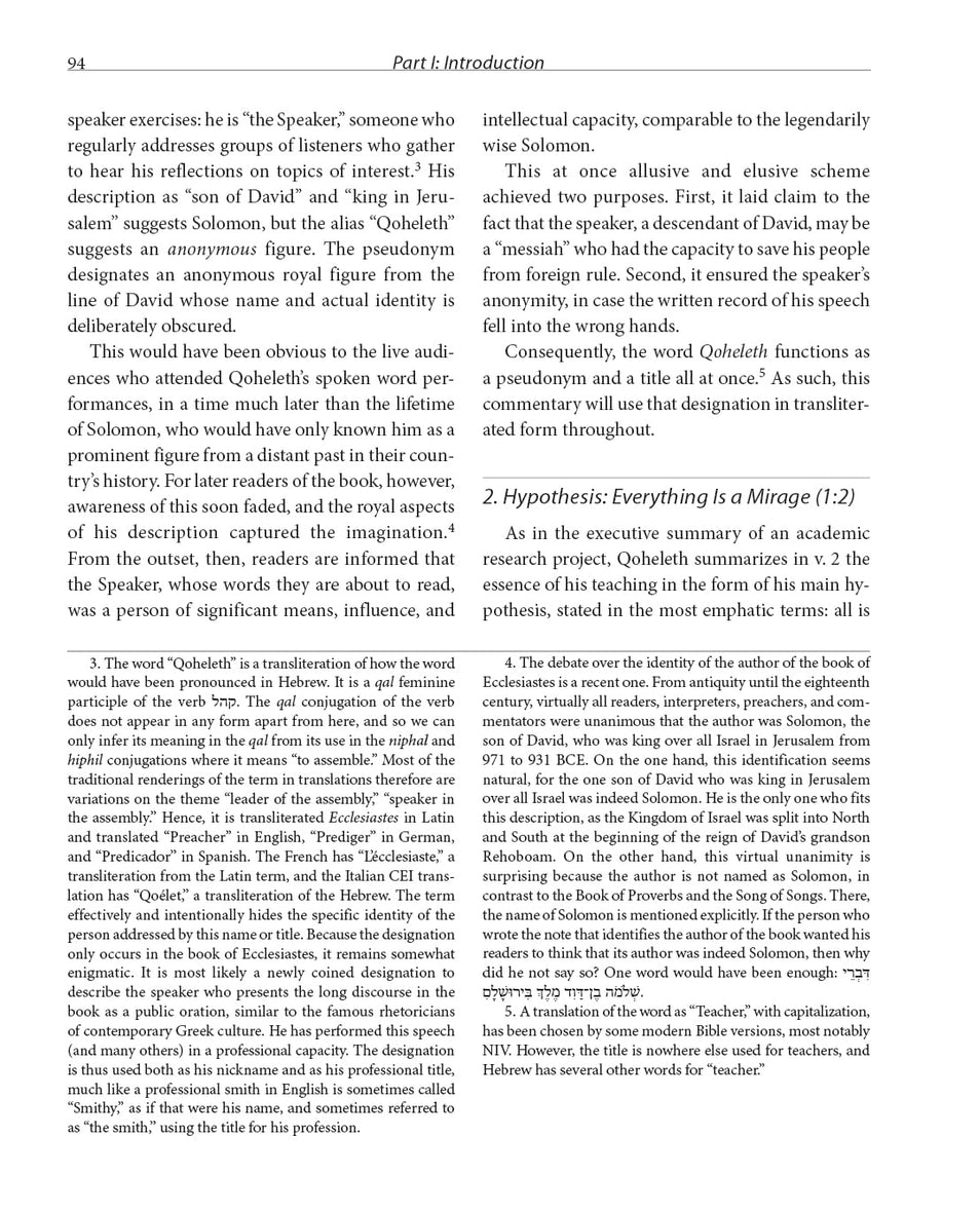 Ecclesiastes: A Discourse Analysis of the Hebrew Bible