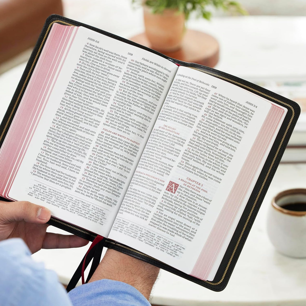 KJV, Sovereign Collection Bible, Personal Size, Red Letter Edition, Comfort Print