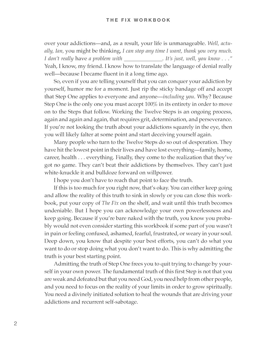 The Fix Workbook: How the Twelve Steps Offer a Surprising Path of Transformation for the Well-Adjusted, the Down-and-Out, and Everyone in Between