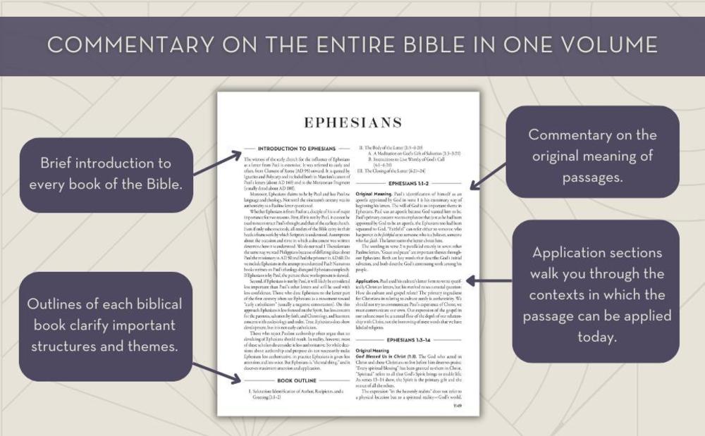 Commentary on the entire Bible in one volume