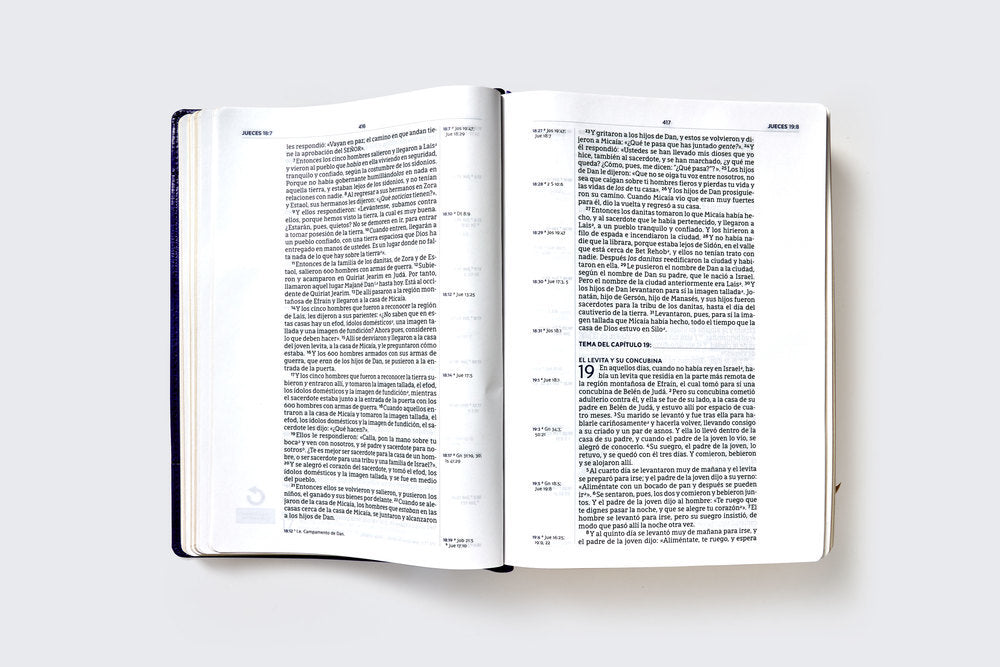 NBLA, Nueva Biblia para el estudio inductivo, Leathersoft, Interior a dos colores, Morado, Comfort Print