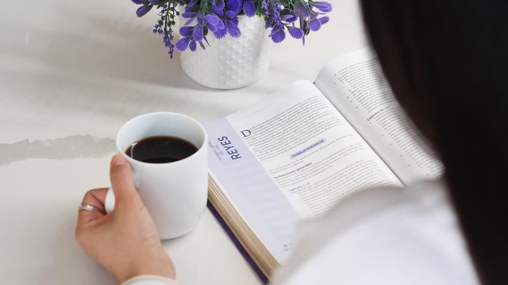 NBLA, Nueva Biblia para el estudio inductivo, Leathersoft, Interior a dos colores, Morado, Comfort Print