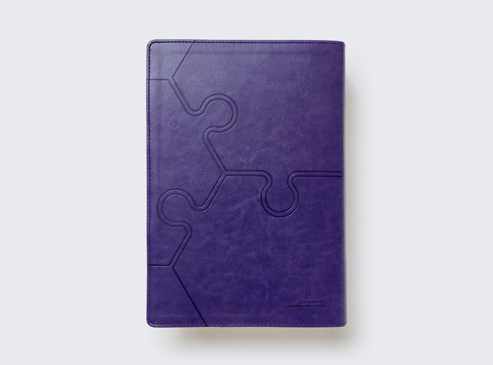 NBLA, Nueva Biblia para el estudio inductivo, Leathersoft, Interior a dos colores, Morado, Comfort Print