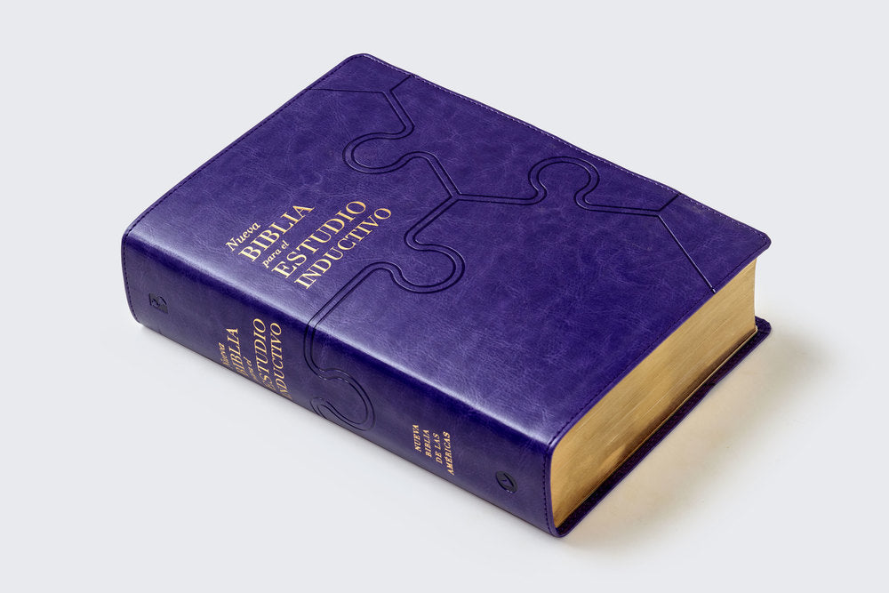 NBLA, Nueva Biblia para el estudio inductivo, Leathersoft, Interior a dos colores, Morado, Comfort Print
