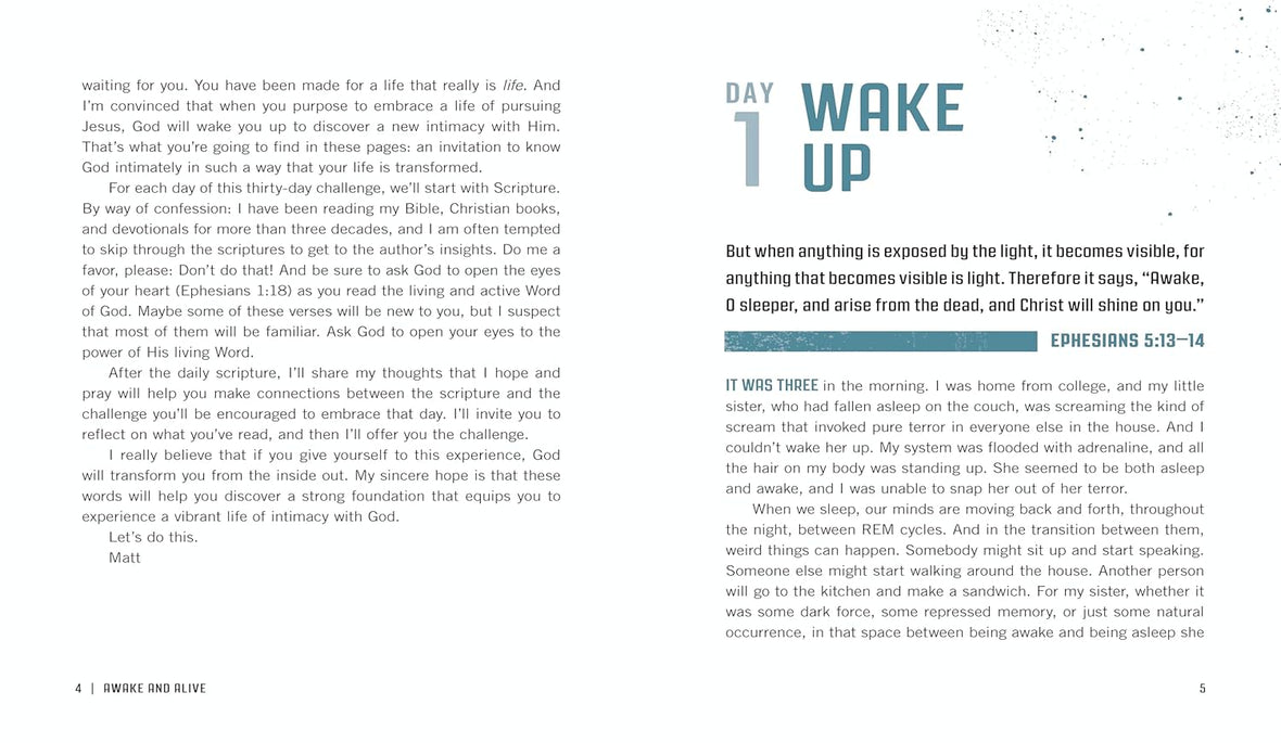 Awake and Alive: A 30-Day Challenge to Revive Your Faith (30 Daily Devotions)