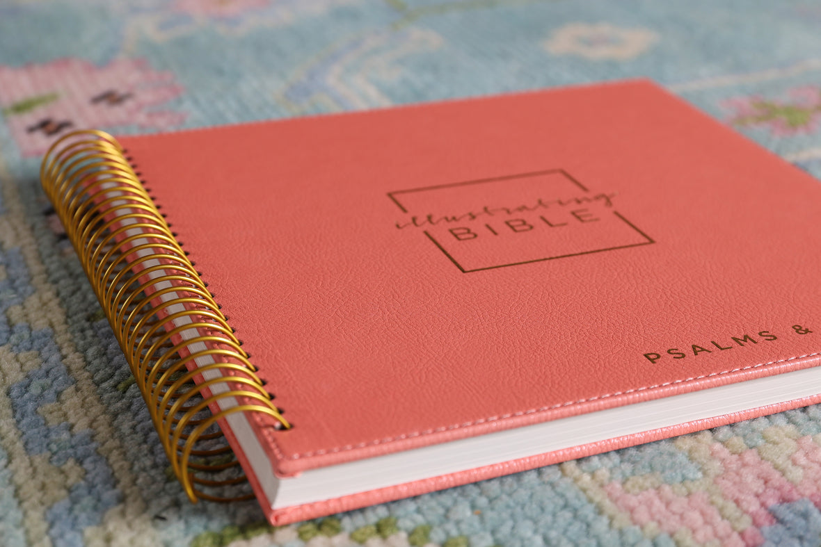 NIV, Spiral-bound Illustrating Bible: Psalms & Proverbs, Leathersoft Spiral, Coral: Draw, Write, and Reflect Your Way Through Scripture