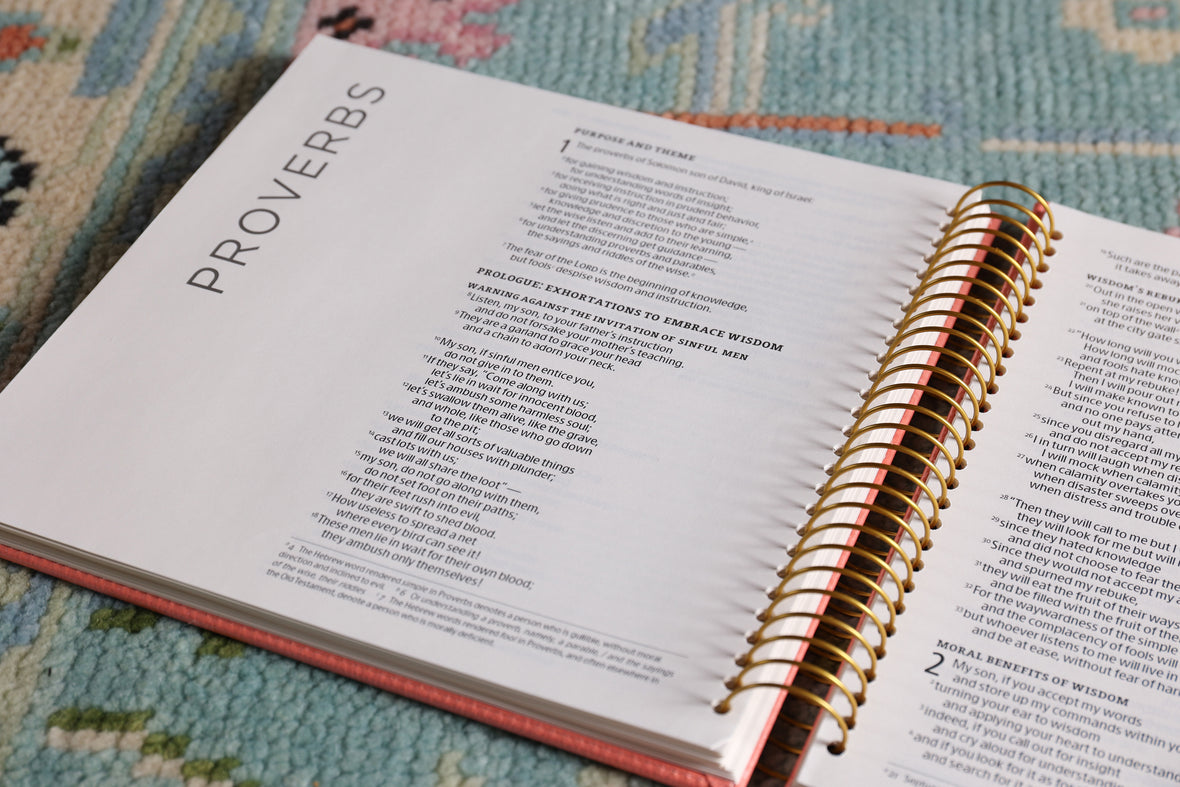 NIV, Spiral-bound Illustrating Bible: Psalms & Proverbs, Leathersoft Spiral, Coral: Draw, Write, and Reflect Your Way Through Scripture