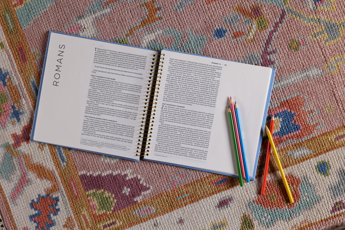 NIV, Spiral-bound Illustrating Bible: Acts – Ephesians, Leathersoft Spiral, Blue: Draw, Write, and Reflect Your Way Through Scripture