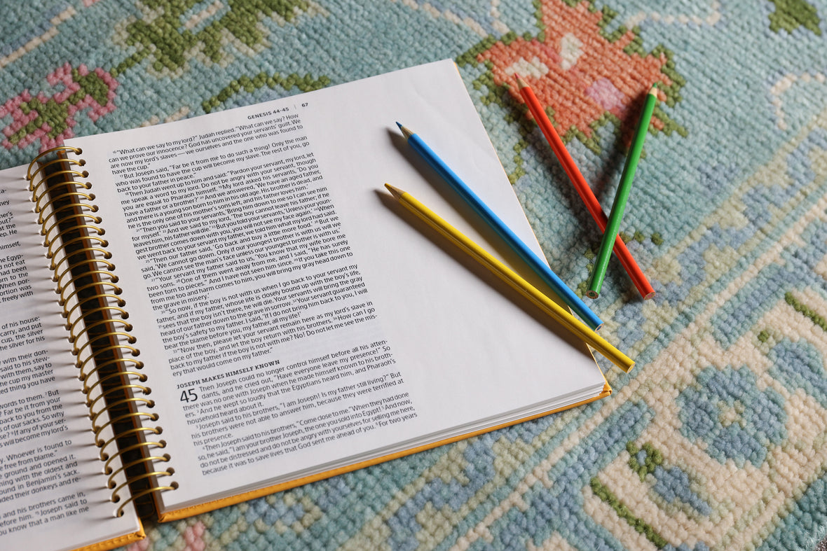 NIV, Spiral-bound Illustrating Bible: Genesis – Deuteronomy, Leathersoft Spiral, Yellow: Draw, Write, and Reflect Your Way Through Scripture