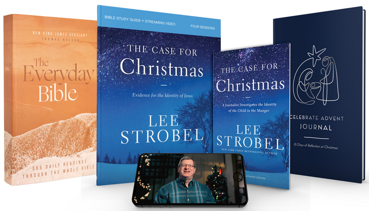 The Case for Christmas Bible Study Guide + Book + Journal + Bible Premium Bundle
