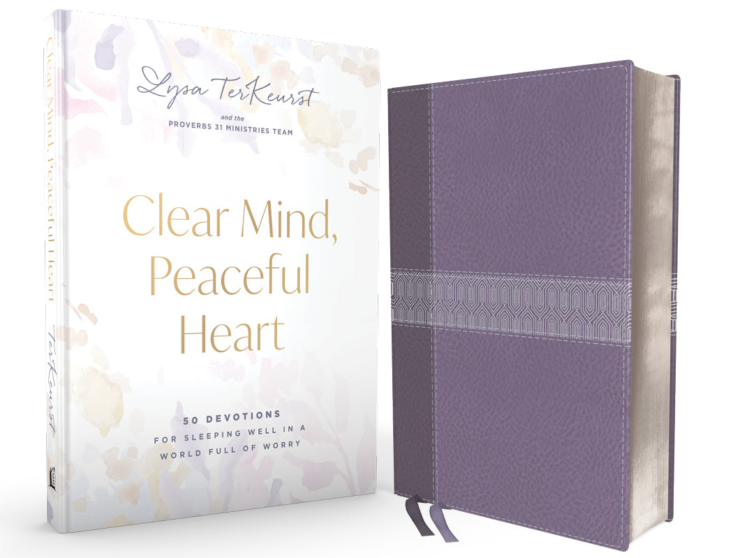 Clear Mind, Peaceful Heart + NIV, Giant Print Compact Bible, Red Letter Edition Bundle
