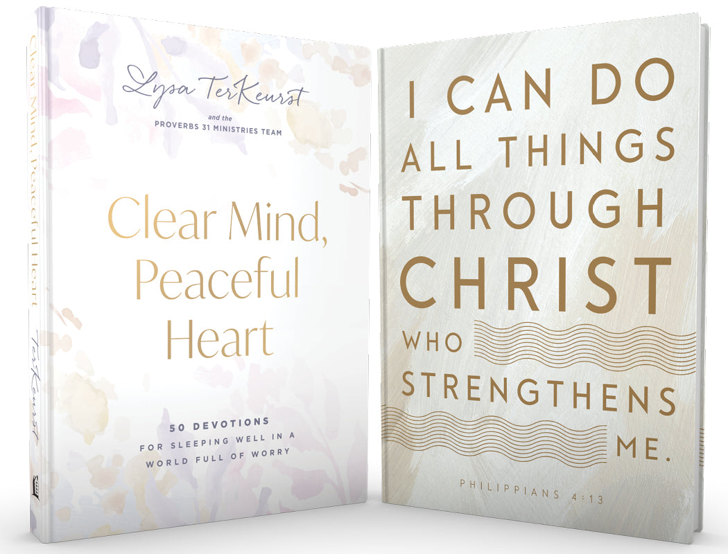 Clear Mind, Peaceful Heart + Philippians 4:13 Scripture Journal Bundle