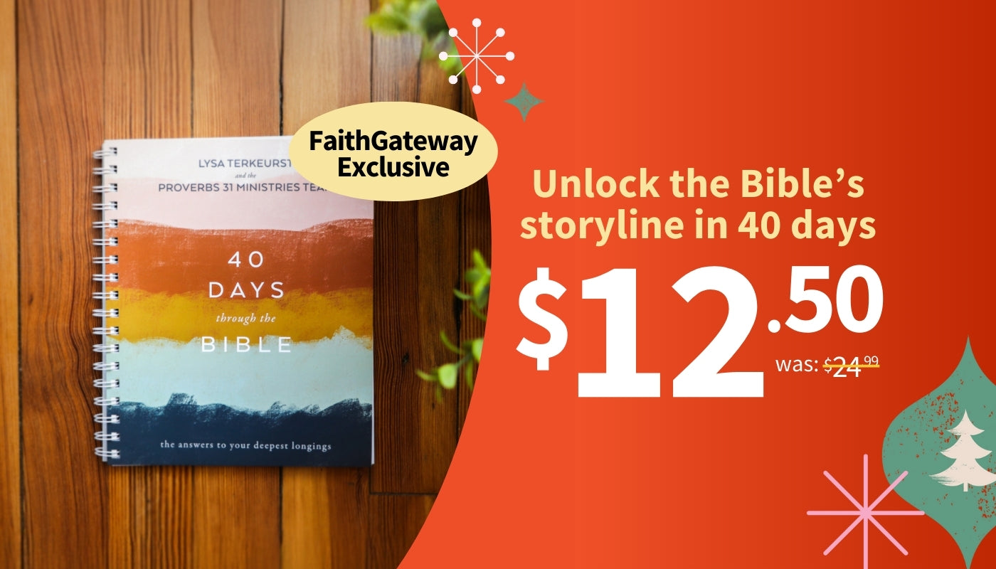 FaithGateway exclusive Bible study book on a wooden surface with promotional text.
