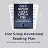 God Never Gives Up On You Premium Bundle -  Book + Study Guide + Devotional