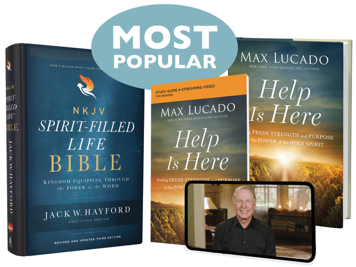 Help Is Here Study Guide + Bible + Book Bundle