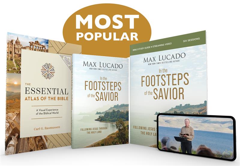 In the Footsteps of the Savior Study Guide + Book + Atlas Premium Bundle