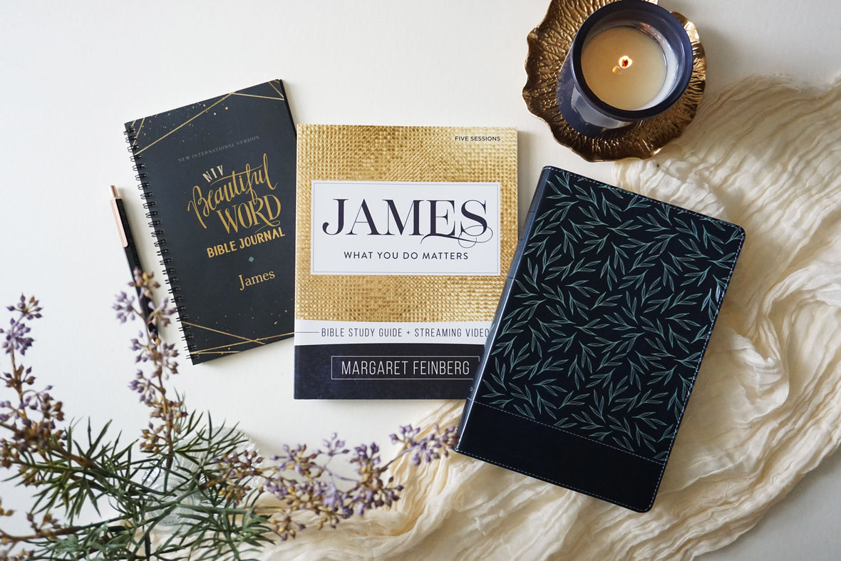 James Study Guide + Scripture Journal + Thinline Bible Bundle