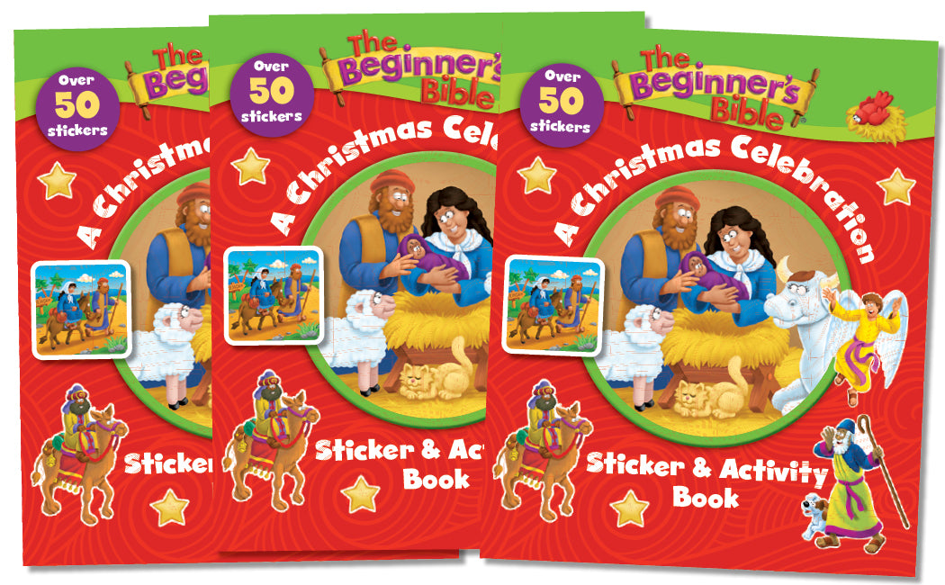 The Beginner's Bible A Christmas Celebration Sticker and Activity Book 3-Pack