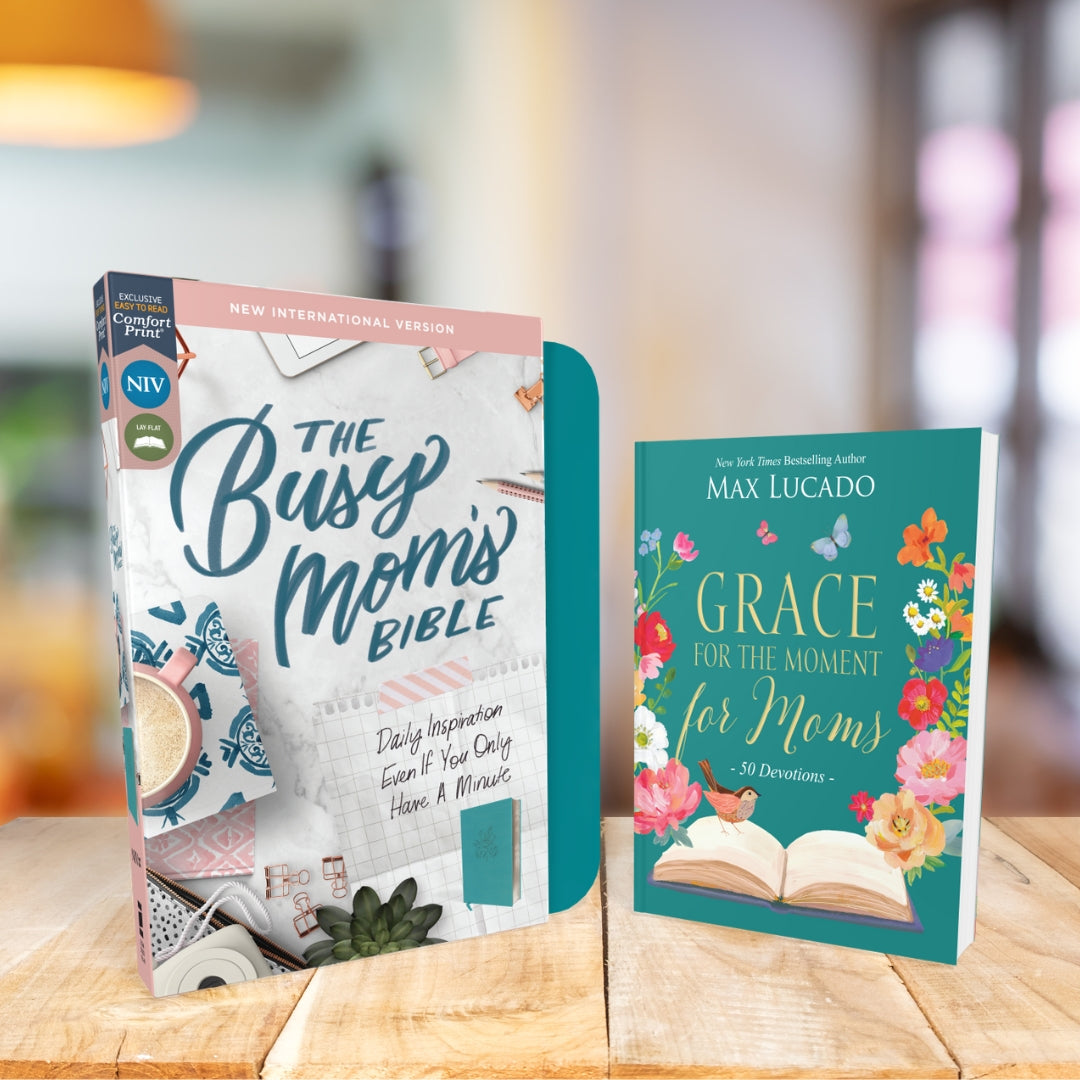 Inspire Mom Gift Bundle-Grace for the Moment for Moms + NIV, Busy Moms Bible